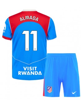 Atletico Madrid Thiago Almada #11 Ausweichtrikot für Kinder 2025-26 Kurzarm (+ Kurze Hosen)